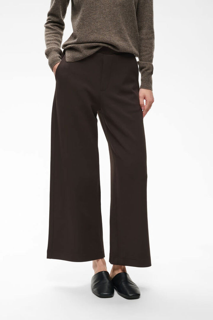 Vue de côté pantalon jambe large Gincette Inwear noir - Valérie Simon