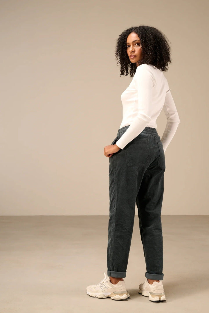 Pantalon jogging en velours côtelé pour femme Nile