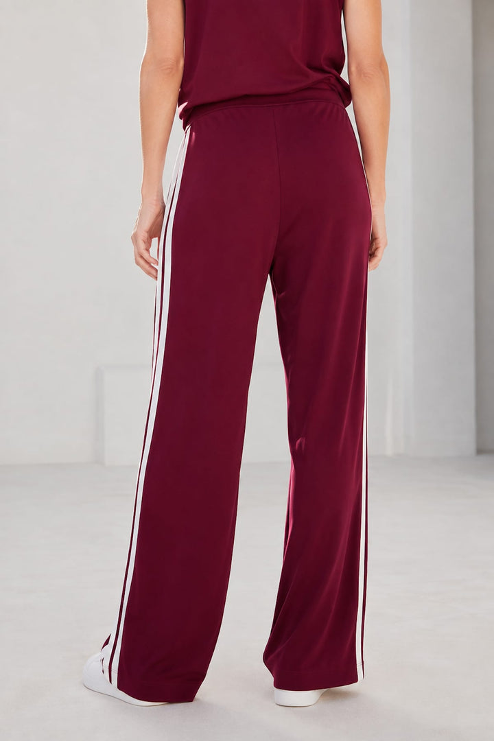 Pantalon jogging Lena à jambe large avec bandes latérales pour femme kennys