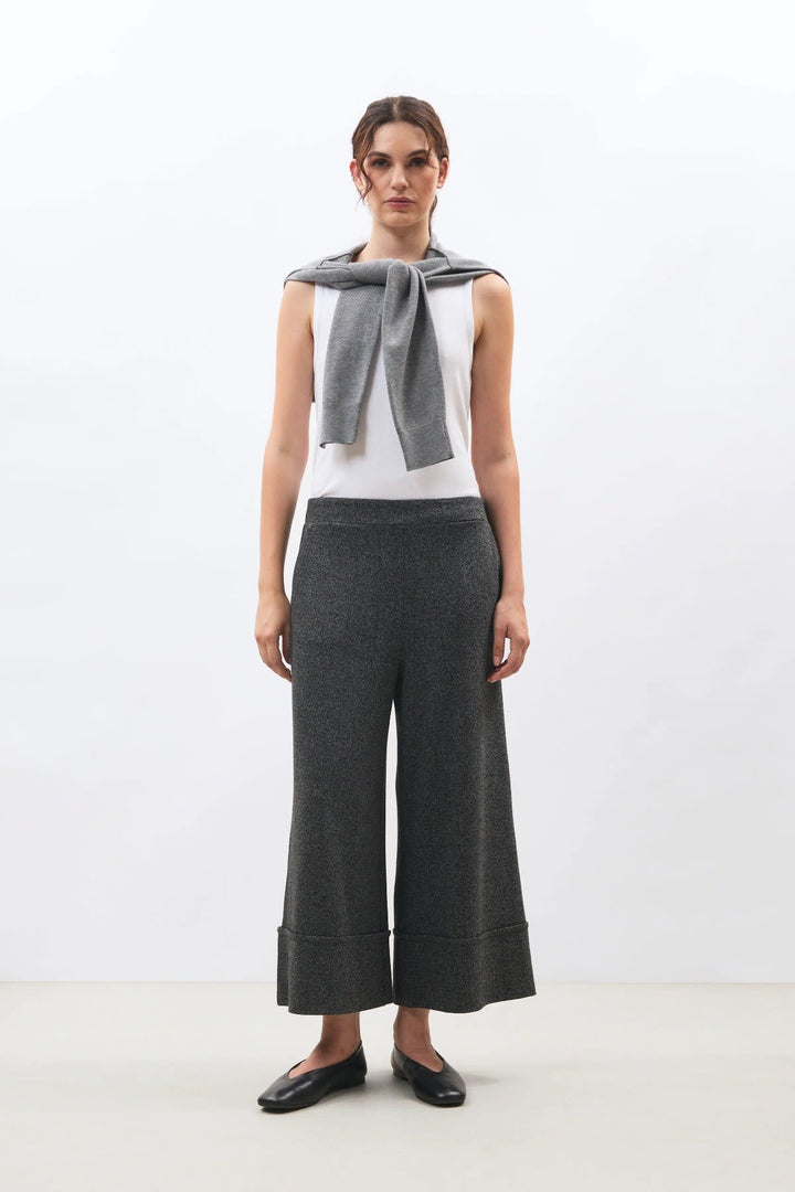 Pantalon large 7/8 à chevrons Sophio vue de face pour femme Humility