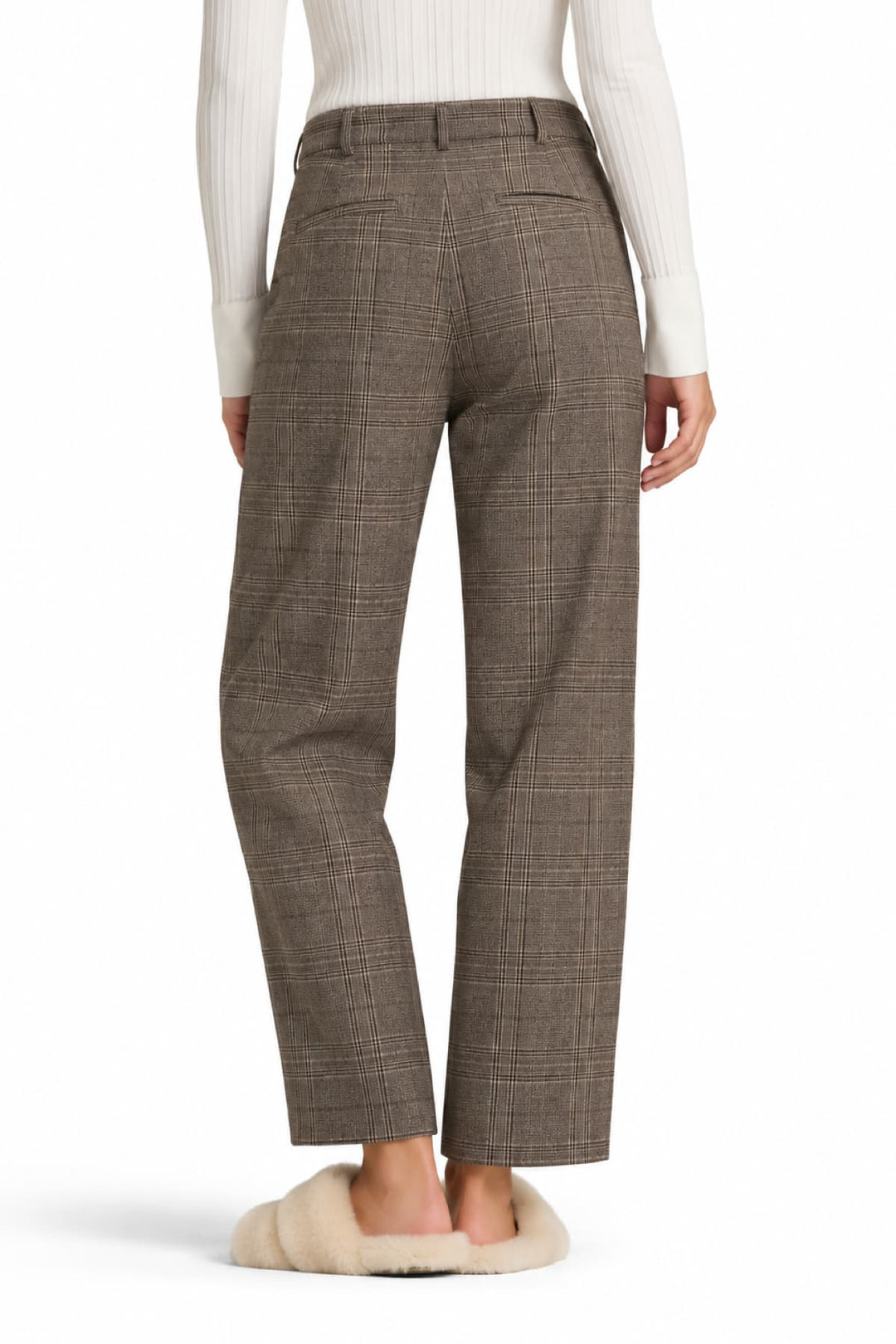 Pantalon large à carreaux Edita pour femme Cambio