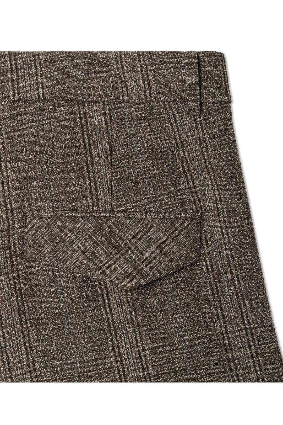 Pantalon large à carreaux vue de face pour femme Cambio