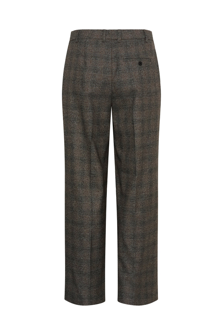 Pantalon Ninni à jambe large à carreaux vue de face pour femme Part Two