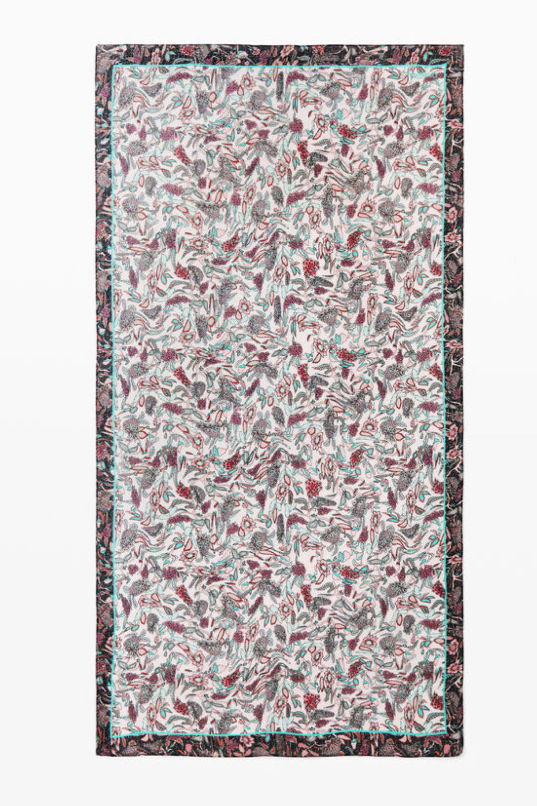 RECTANGULAR FLORAL SCARF