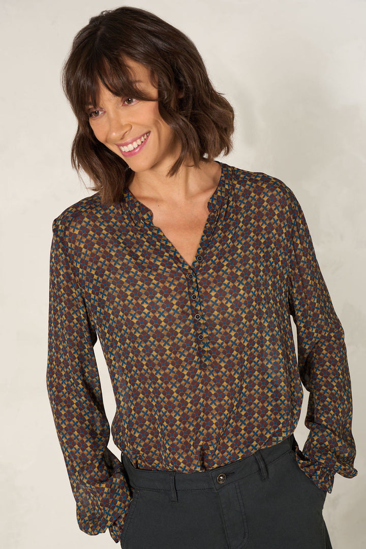 Blouse coupe droite Femme - Blouses et chemises - Blouses et chemises sans col Nile