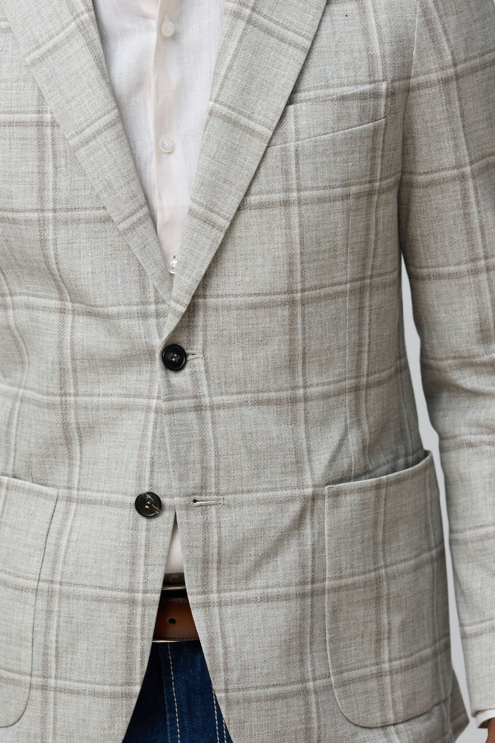 Veston à carreaux texturés
