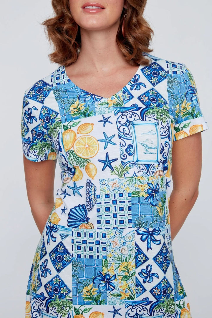 Robe à imprimé méditerranéen