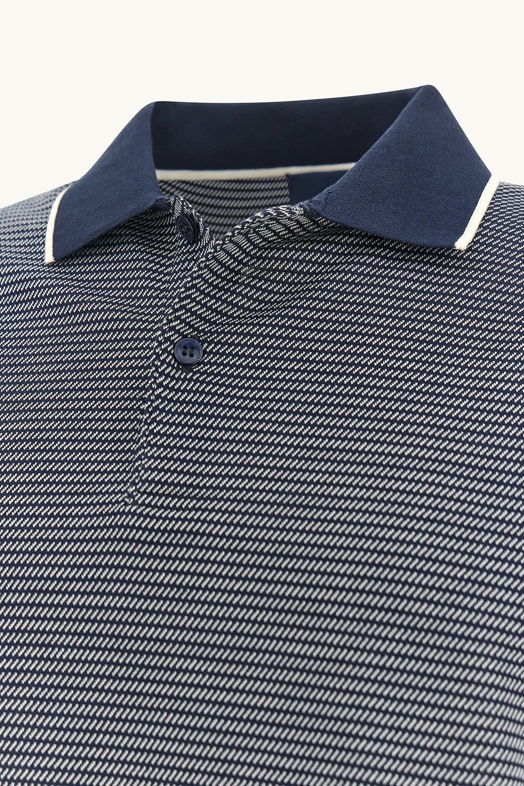 Vue de face polo homme motifs géométriques Paul and Shark bleu - Valérie Simon