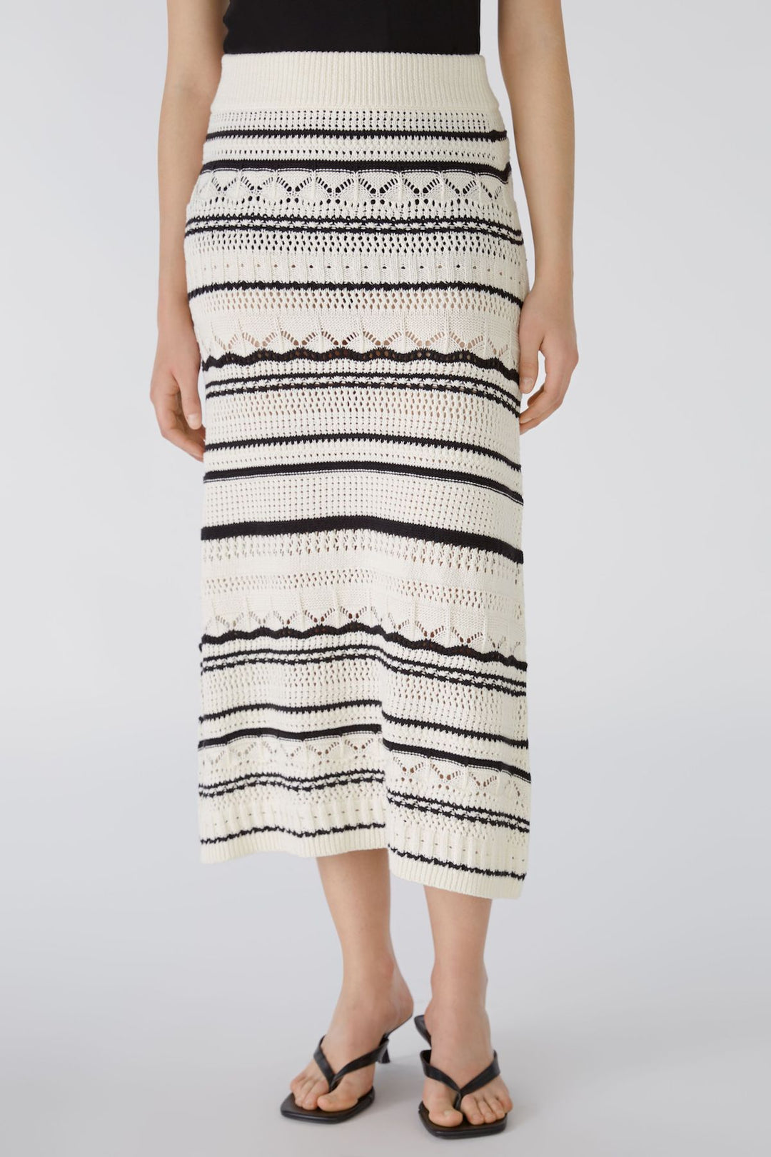 Jupe midi en pur coton