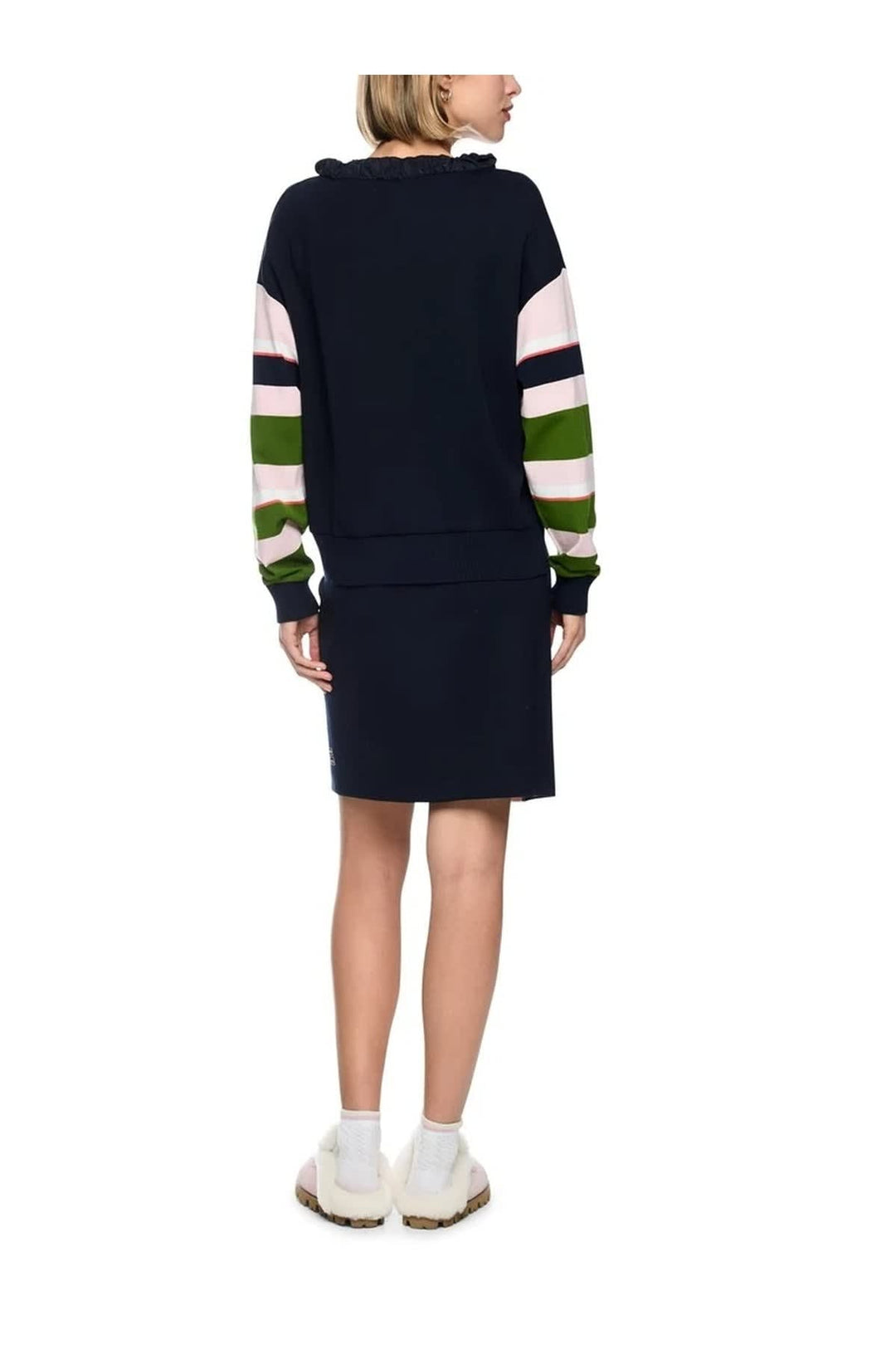 Pull rayé à col froncé pour femme Marc Cain