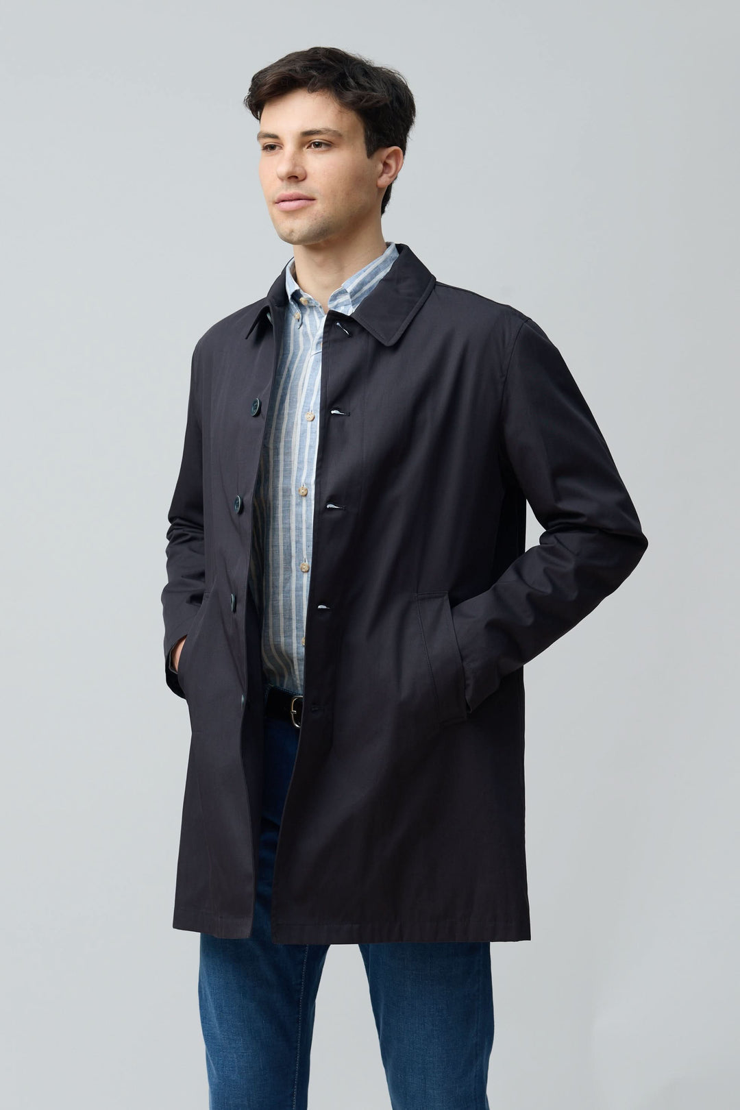 Impermeable en gabardine de coton