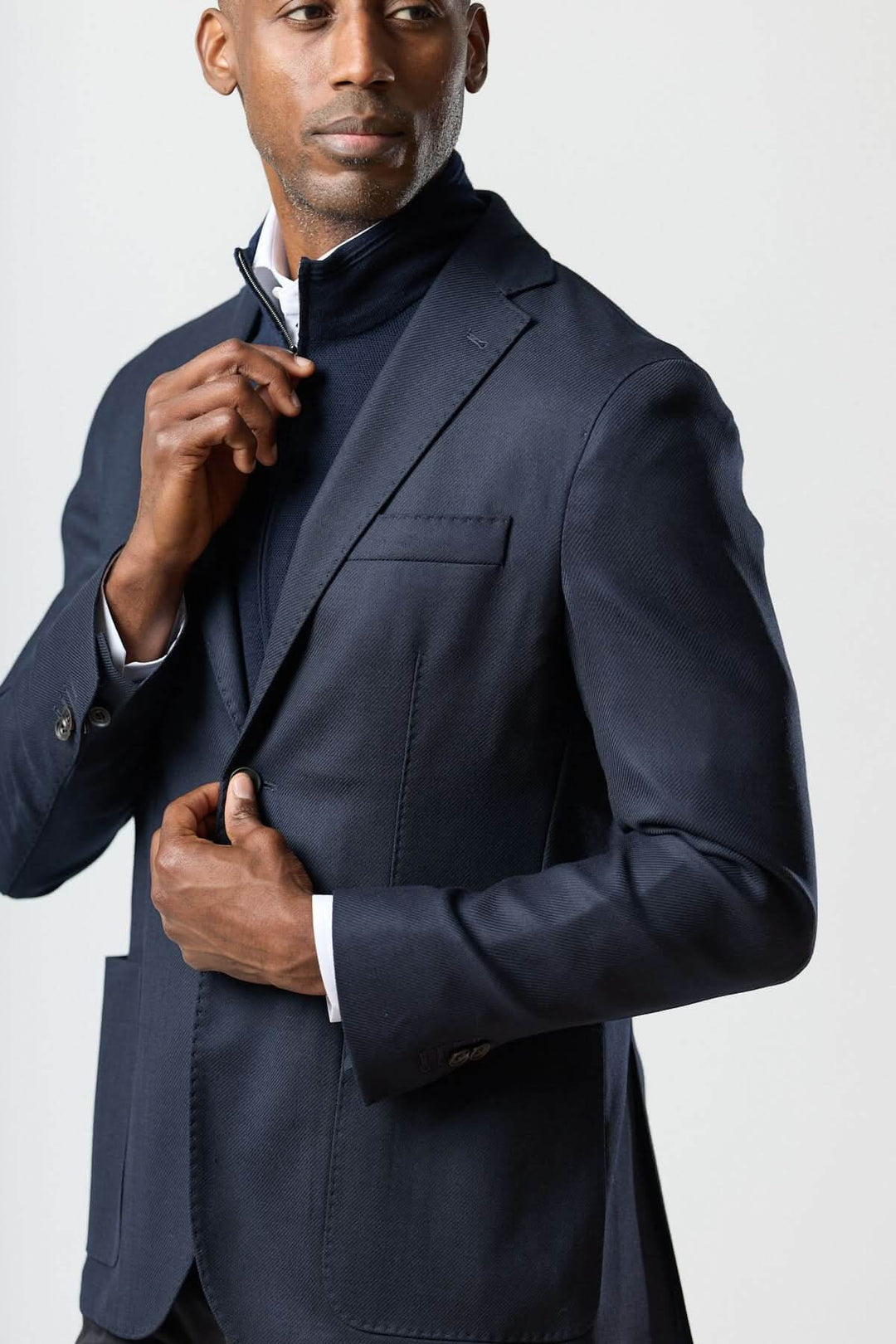 Veston moderne avec gilet zippé intégré