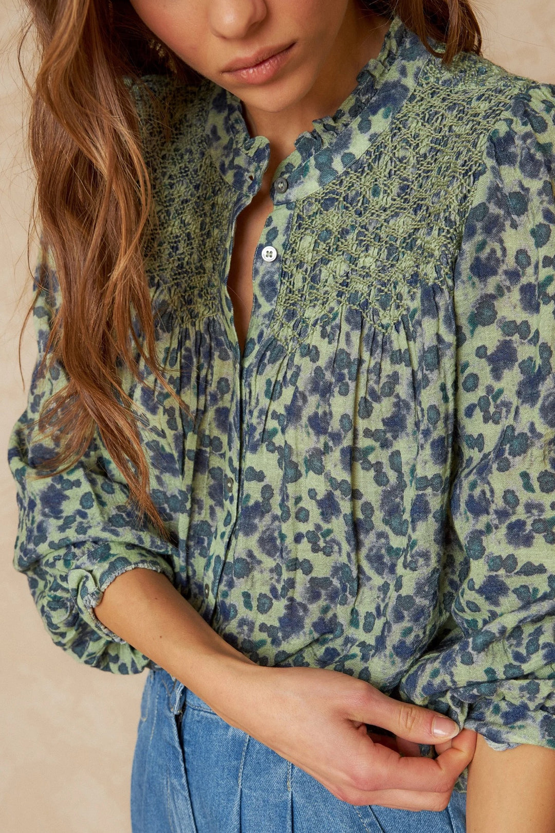 Blouse brodée