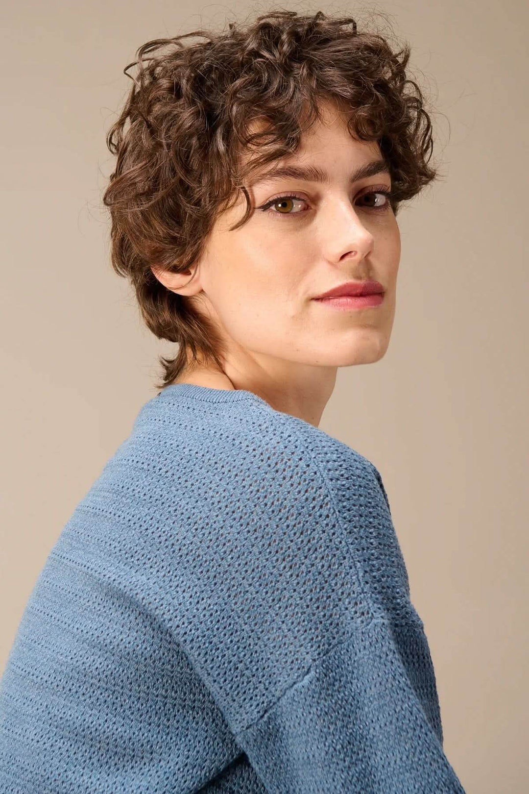 Chandail en tricot texturé à manches longues