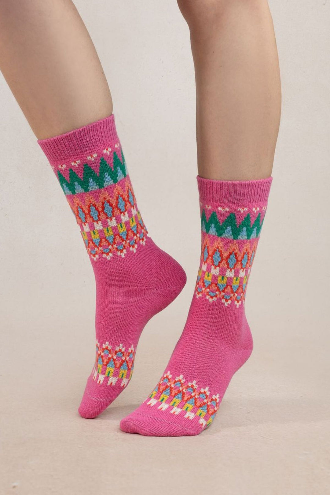 Jacquard Cashmere Sock