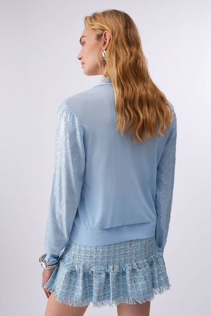 Polo à manches longues avec paillettes