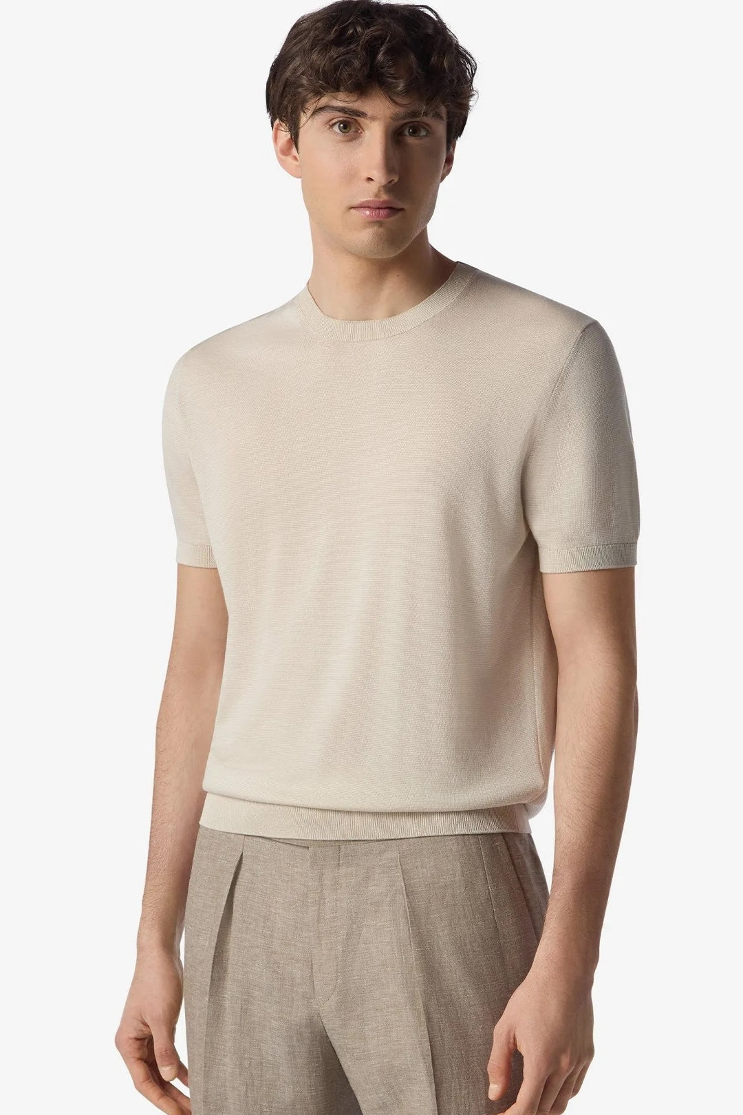 Cotton and silk T-shirt
