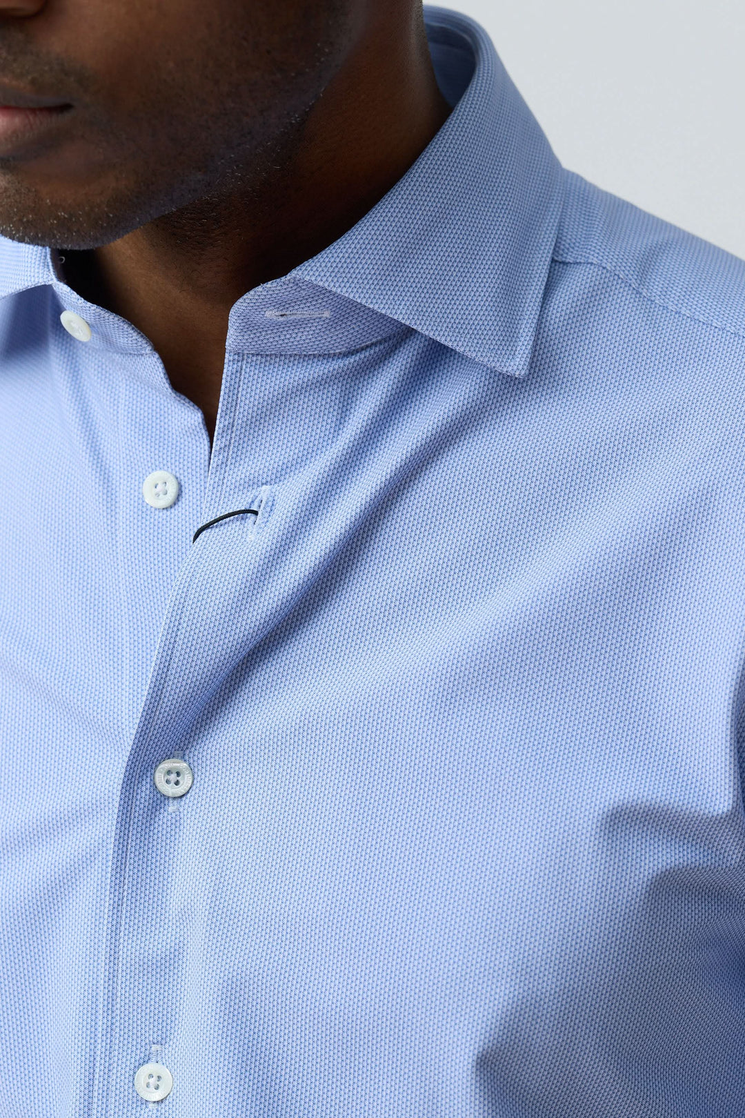 Chemise structurée à micro-motif