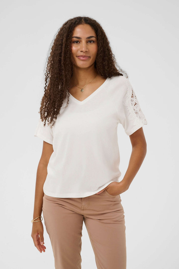 T-shirt Suny à manches courtes avec dentelle