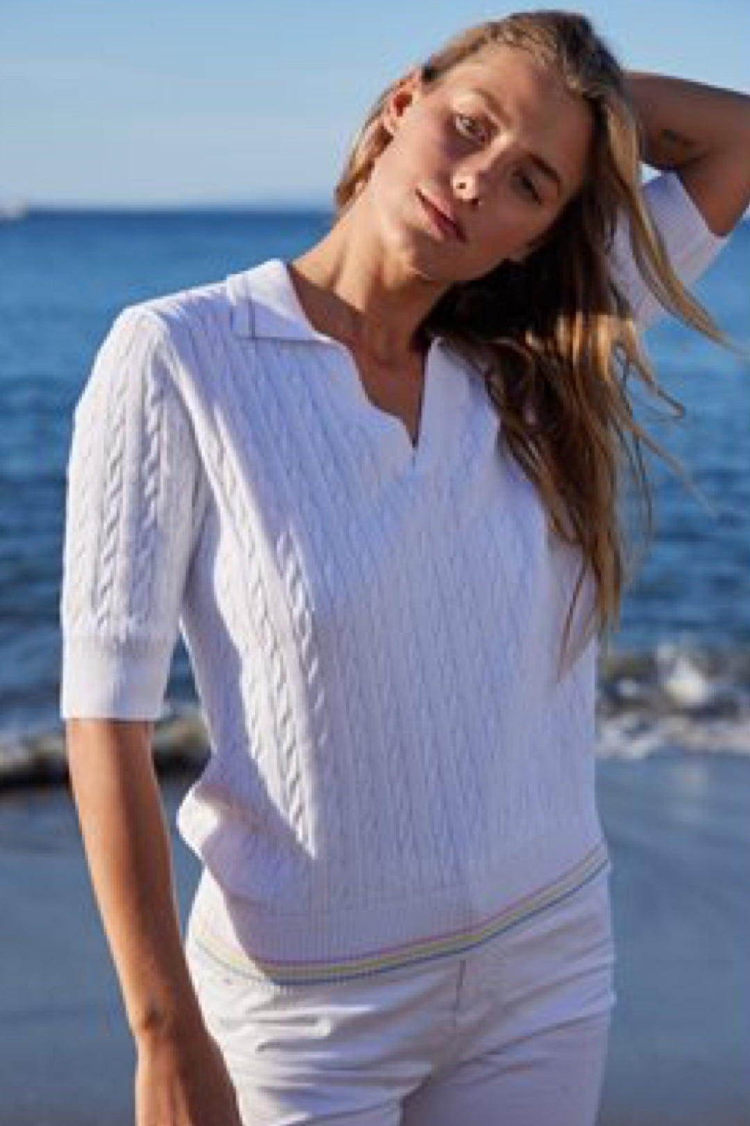 BENIDORM knitted polo shirt