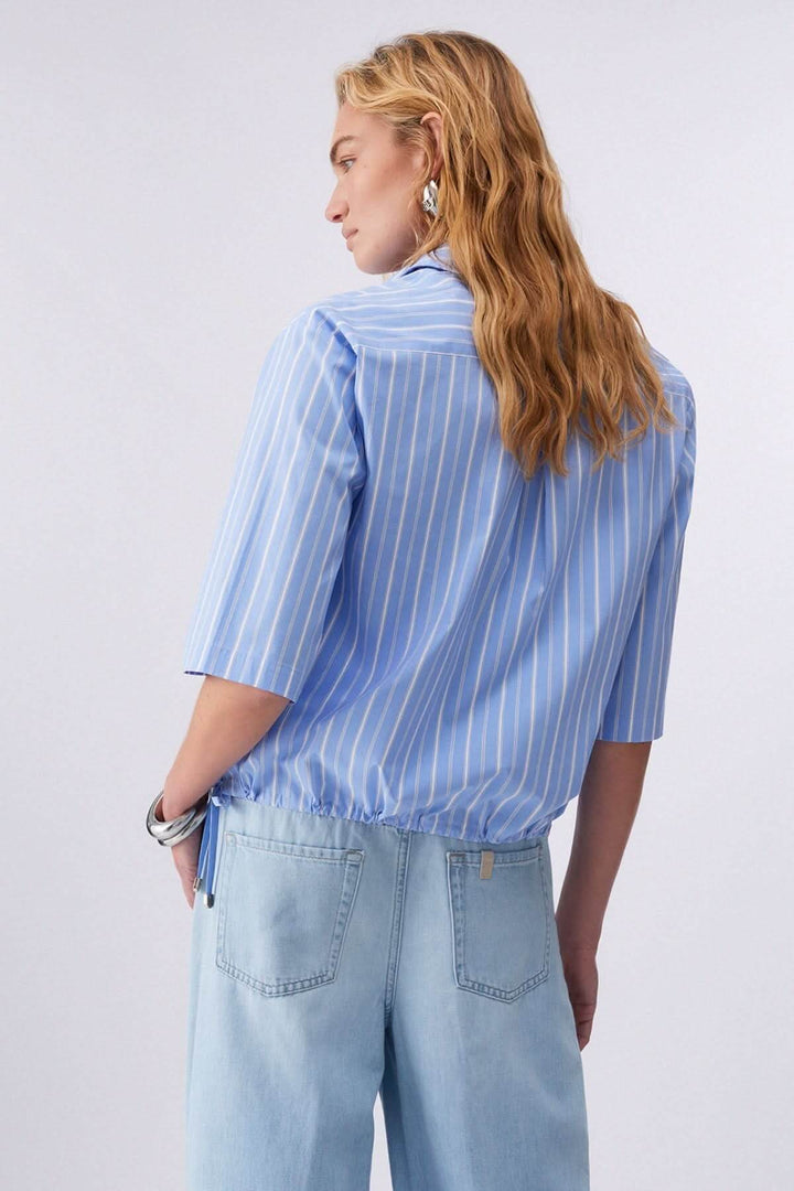 Chemise rayée à manches courtes