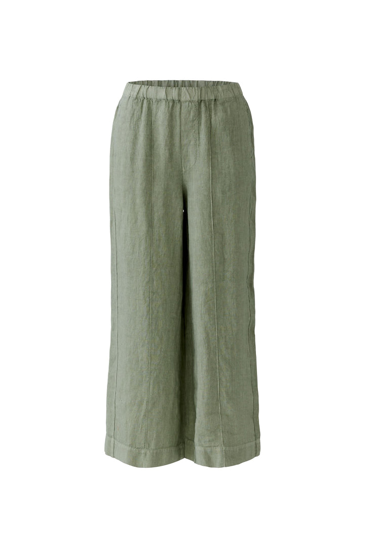 Pantalon fluide en lin à jambe large