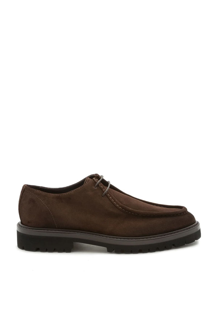 Soulier homme cuir veau suédé semelle caoutchouc