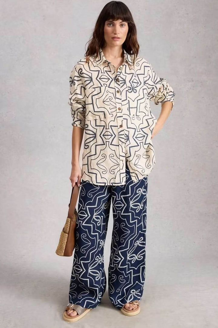 Lydia Linen Collar Shirt