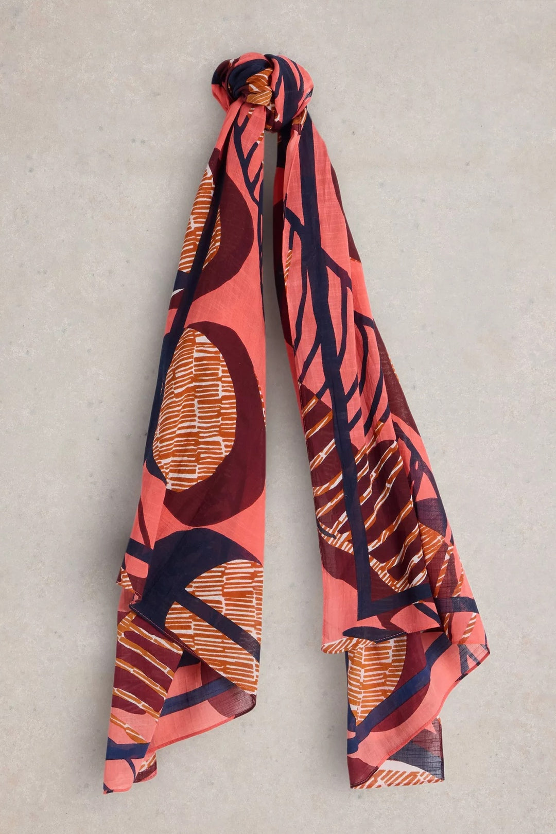 Abstract geometric print scarf