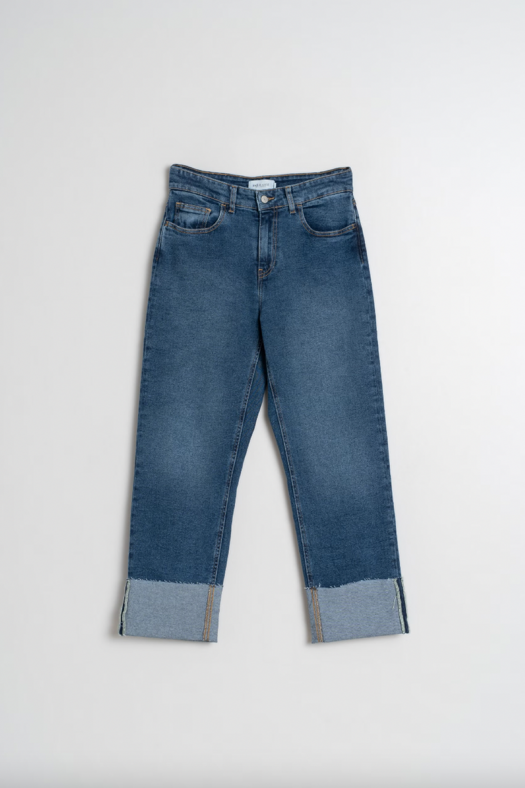 Rolled hem jeans