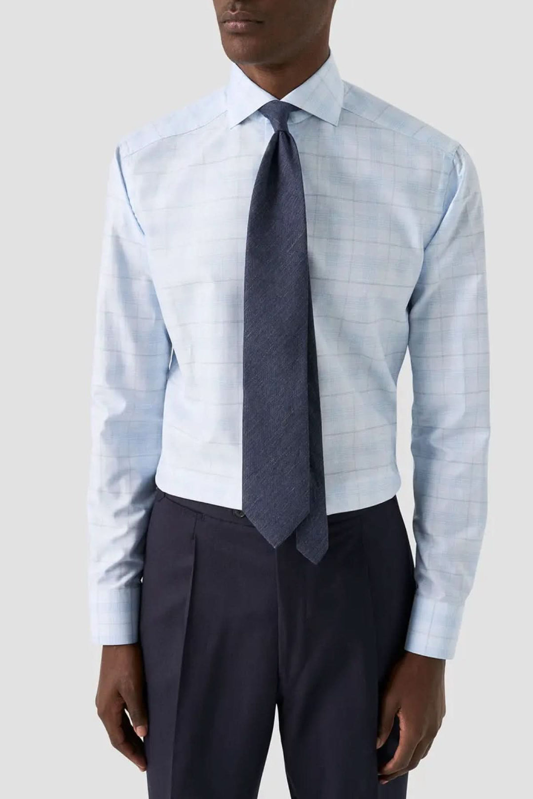 Cravate en lin et soie tissés en une seule pièce