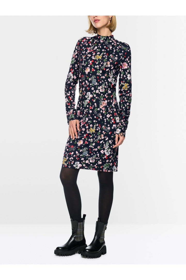 Robe courte à col roulé imprimé fleuri pour femme Marc Cain