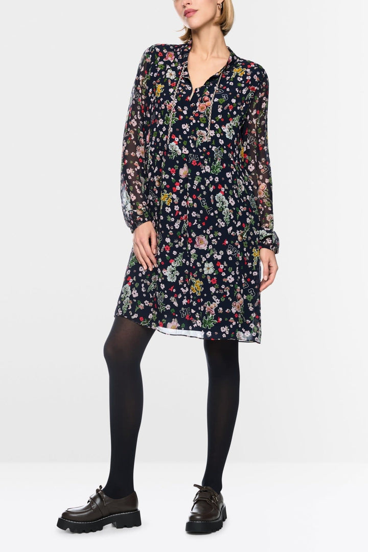 Robe courte fluide à imprimé floral pour femme Marc Cain
