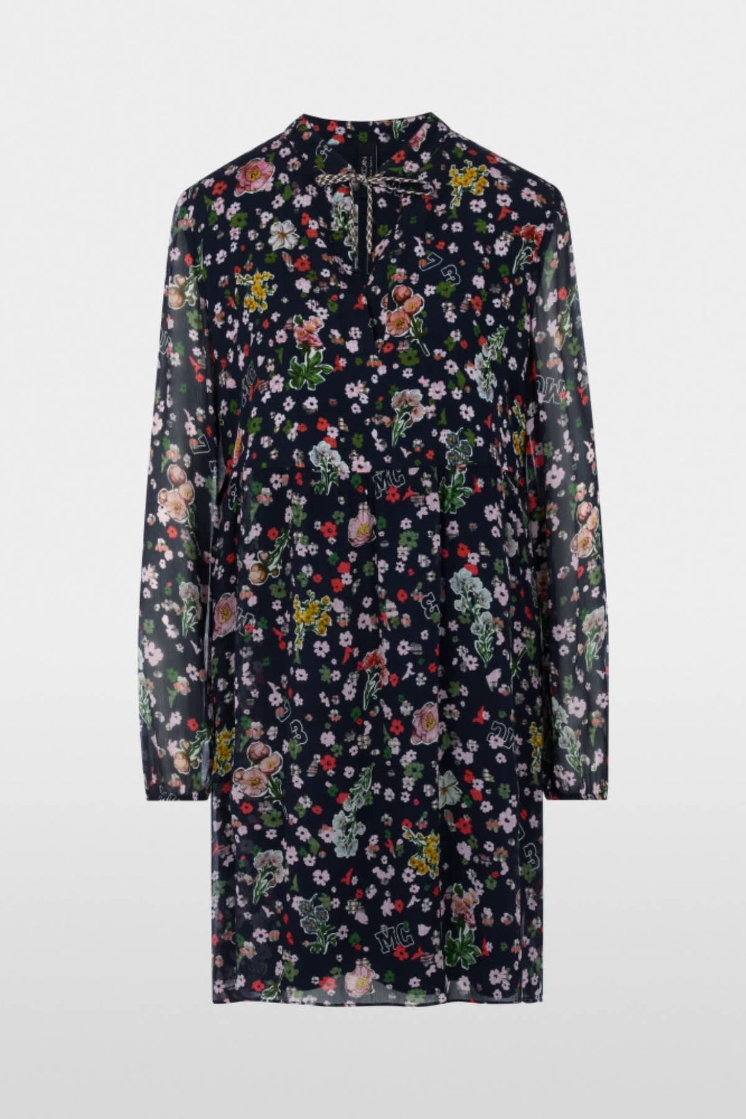 Robe courte fluide à imprimé floral pour femme Marc Cain