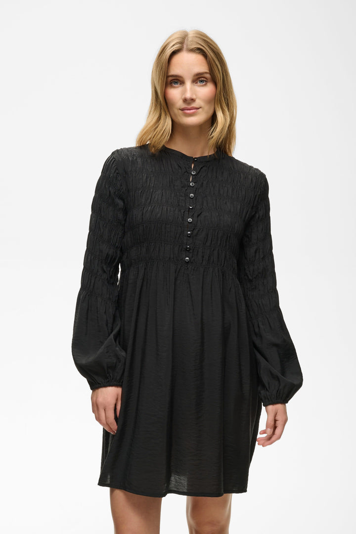 Robe courte fluide à manches longues Camia vue de face pour femme Part Two