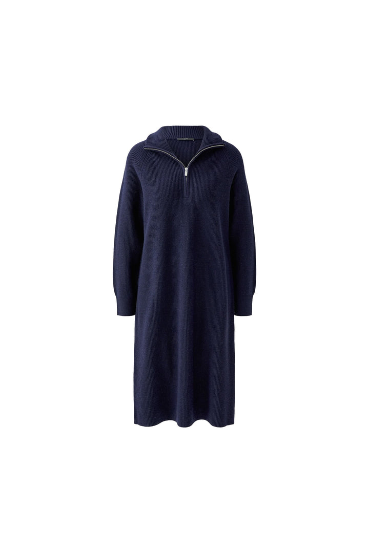 Robe midi en tricot à col zippé pour femme Oui