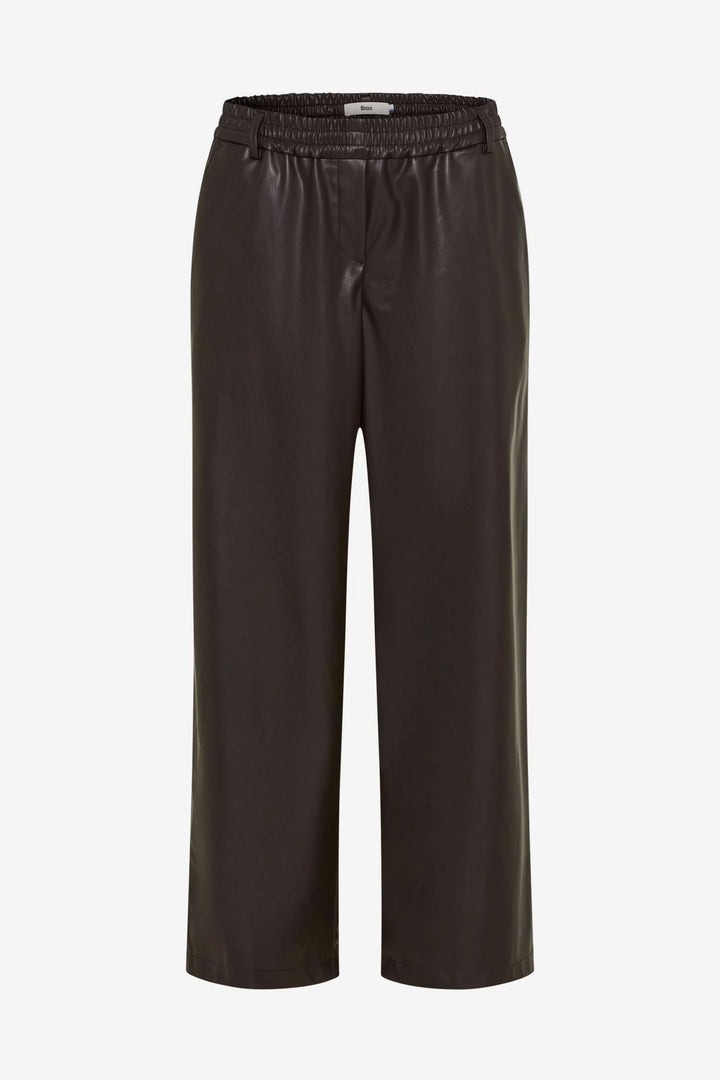 Pantalon Maine en similicuir à jambe large
