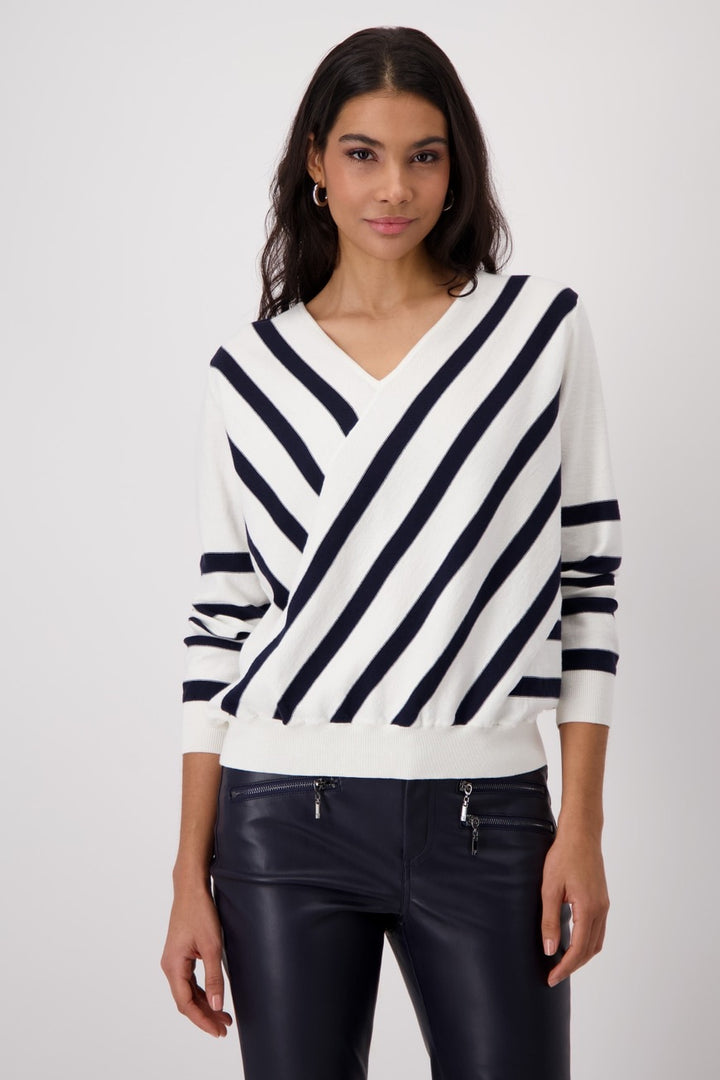 Striped knitted sweater