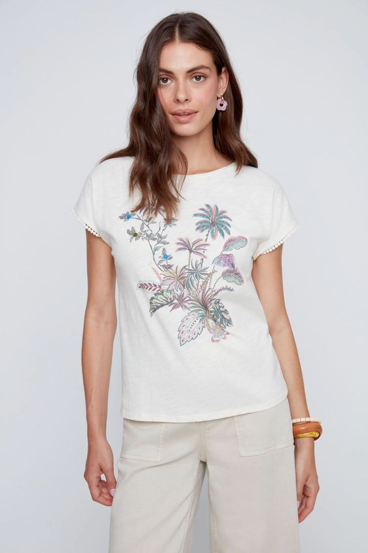 T-shirt imprimé tropical