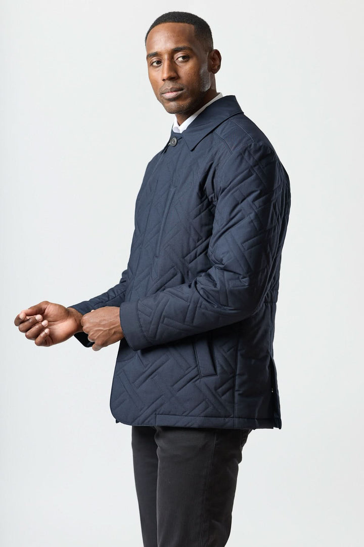 Manteau matelassé technique marine