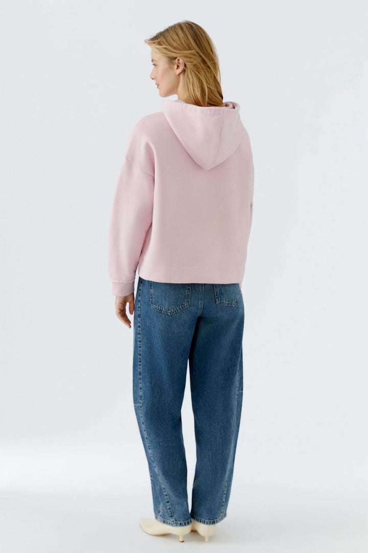 Hooded sweatshirt with patch