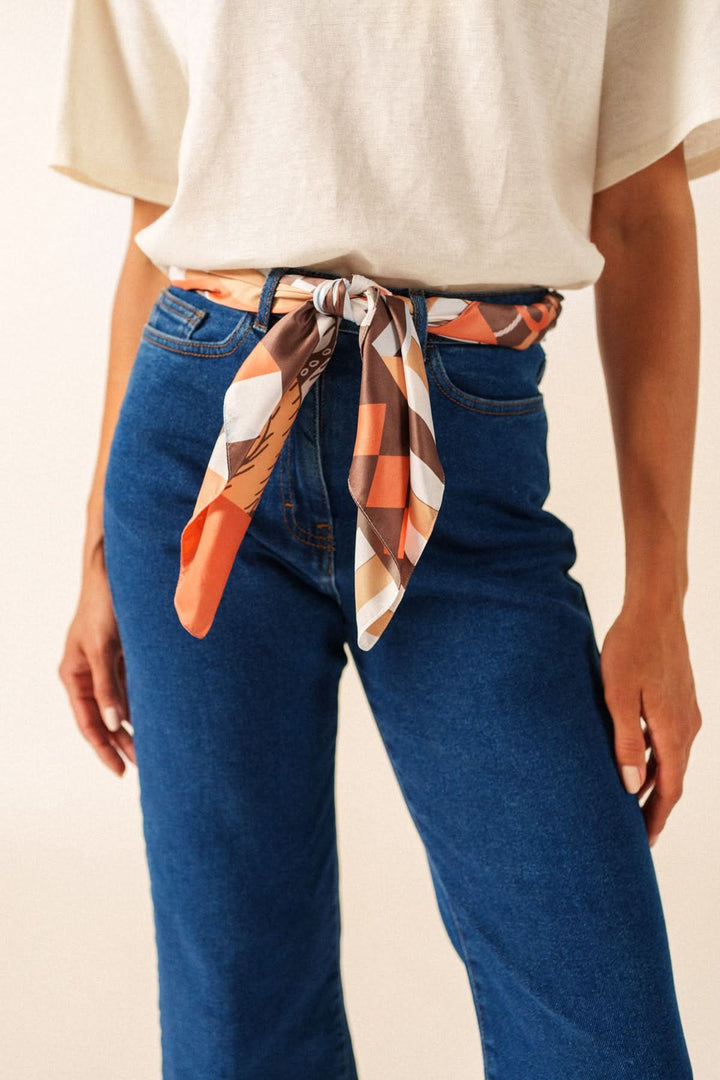 CARRE FOND MARIN scarf