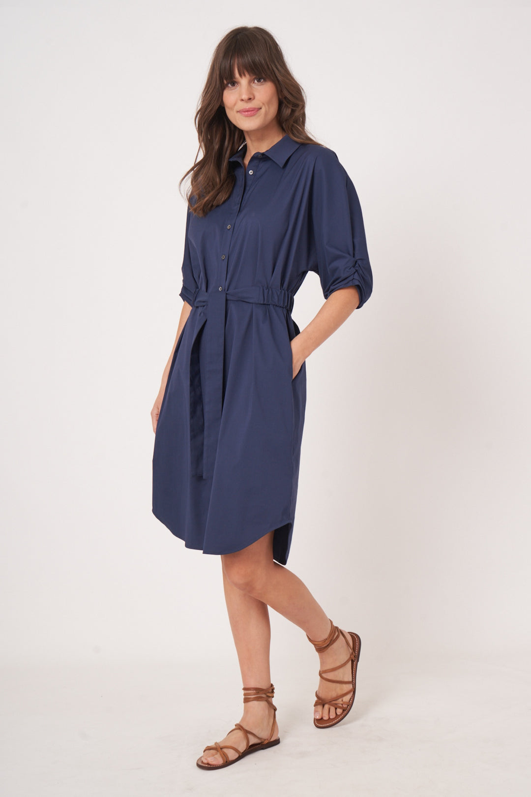 Poplin shirt dress