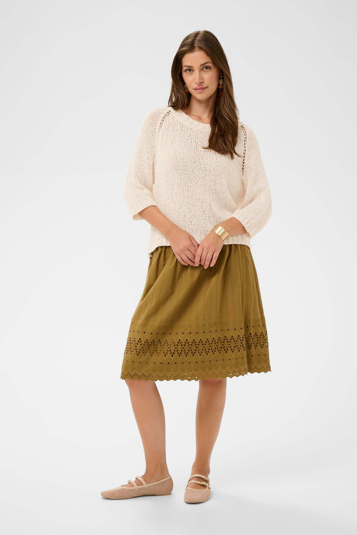 Stef lightweight knit sweater with three-quarter sleeves