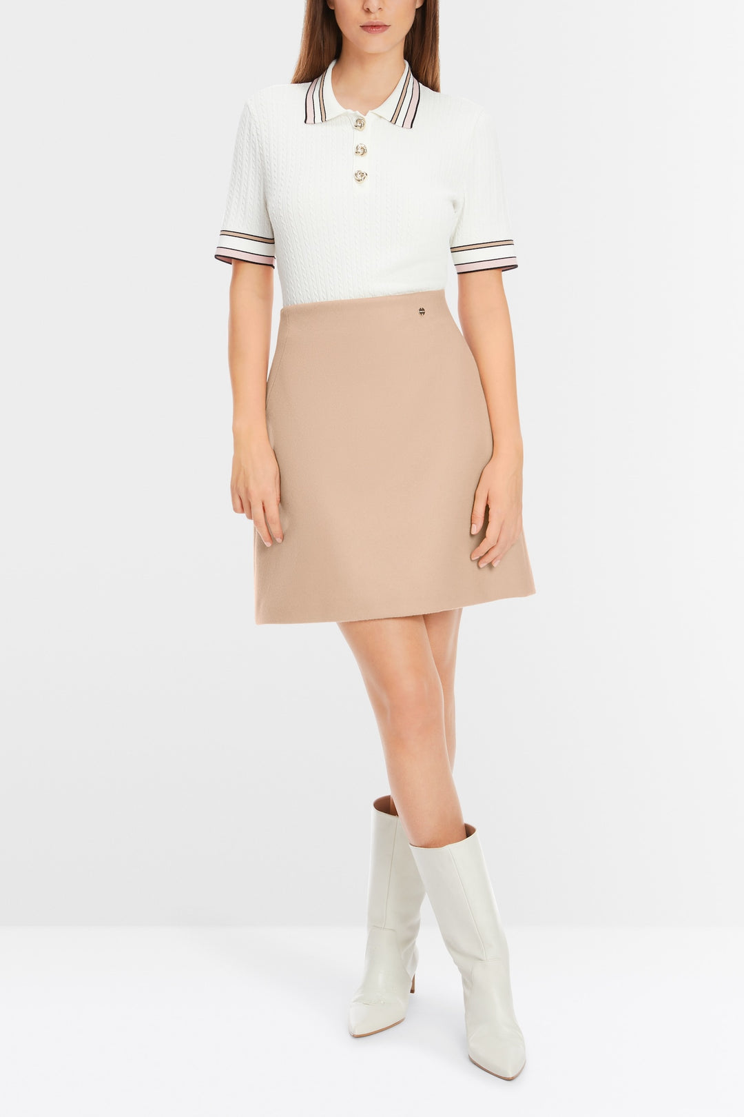 Mini skirt in virgin wool with cashmere