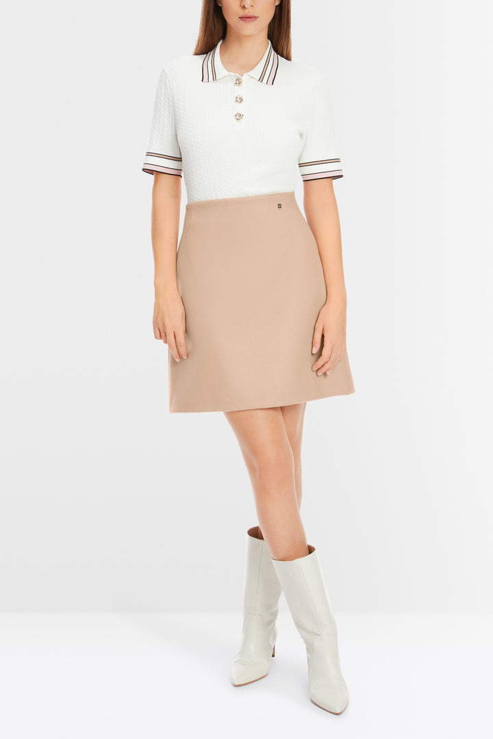 Mini skirt in virgin wool with cashmere