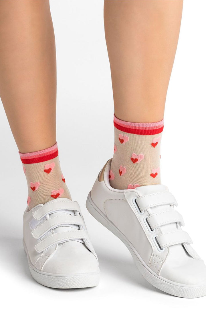 Heart pattern socks