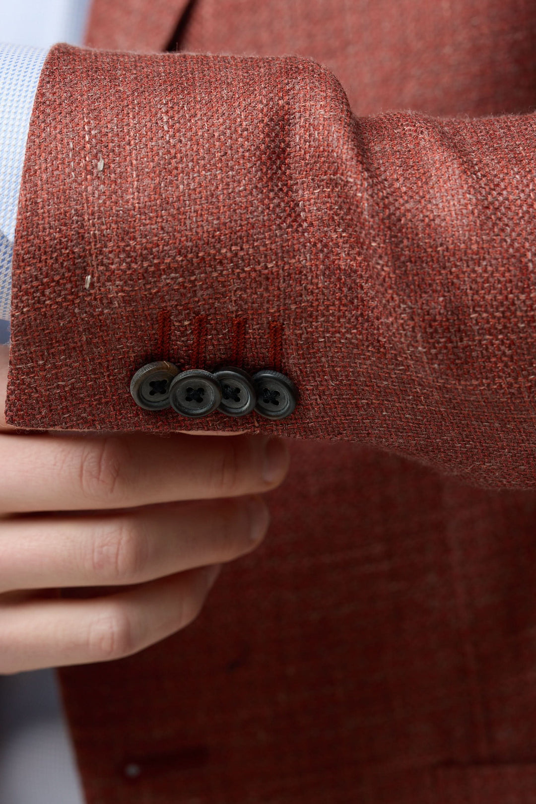 Veston texturé en laine, soie et lin