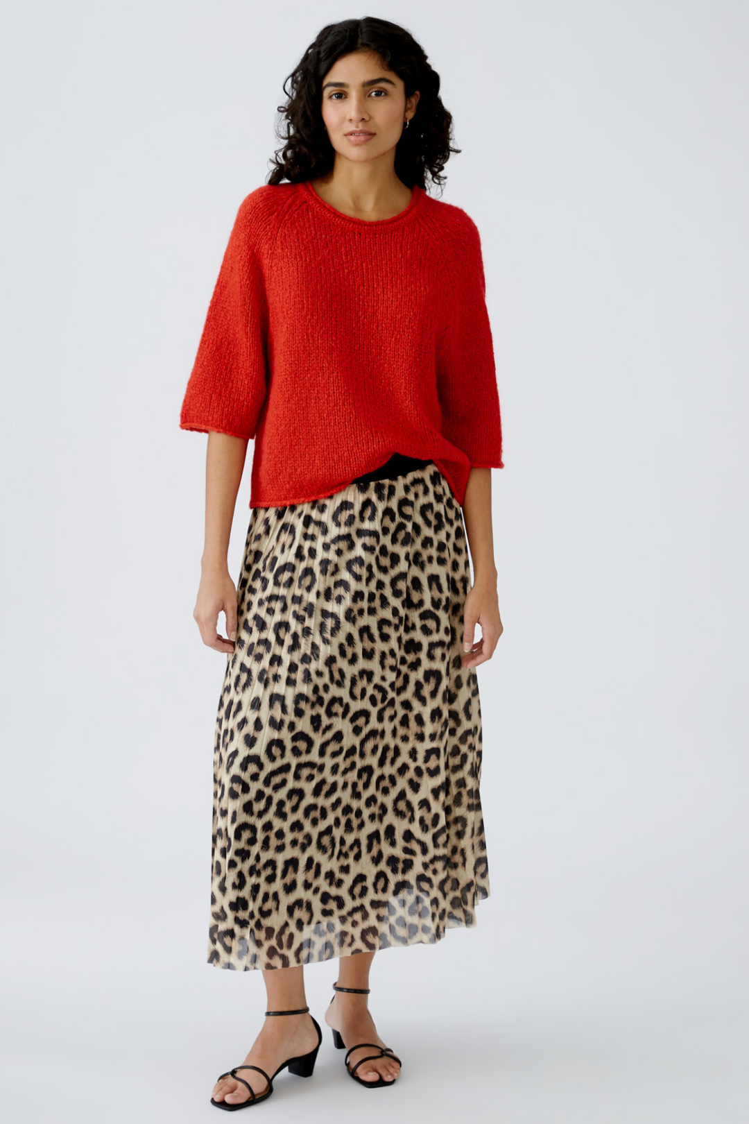 Leopard print long skirt