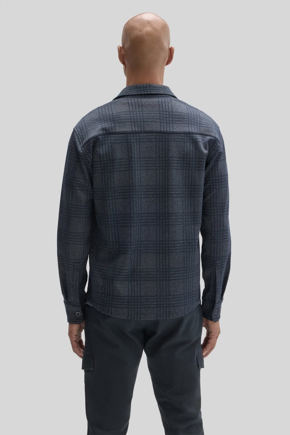 Surchemise à carreaux en tissu extensible vue de face pour homme Robert barakett